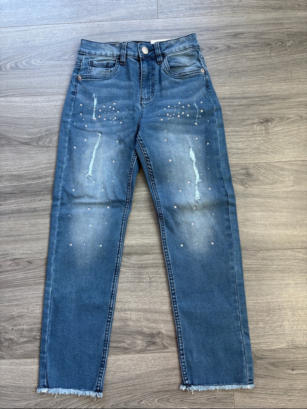 Limited Too Blue Distressed Jeans with Stud Accents